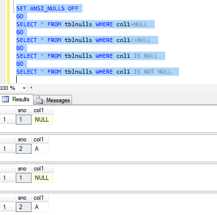 2_ANSI_NULLS and QUOTED_IDENTIFIER in SQL Server