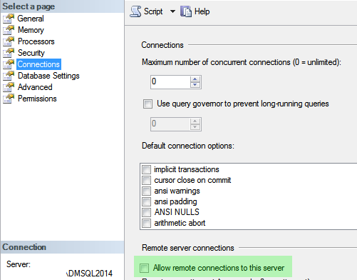 sql server error 40 could not open a connection to sql server
