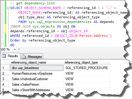 1_find dependencies of table in sql server