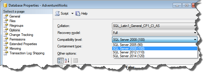 2_How to change database compatibility level in SQL Server
