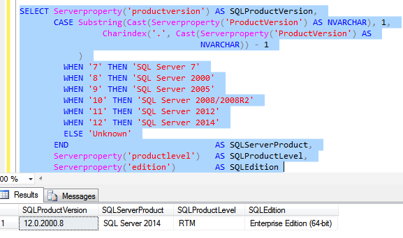 3_script to find sql server version