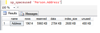 2_sql query to find table size in sql server