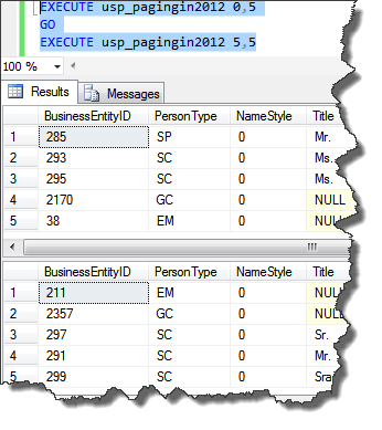2_t sql paging stored procedure