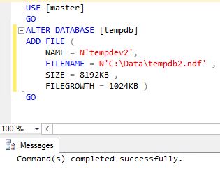 TempDB Configuration SQL Server 2016 2