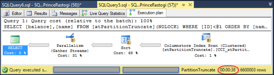 Sort Operator with Batch Mode Processing