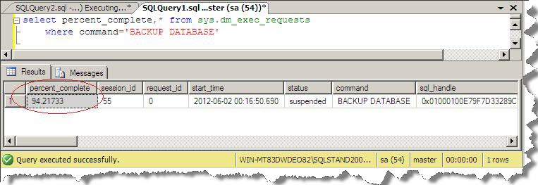3_SQL_Server_DATABASE_Backup_in_terms_of_Percent_Complete